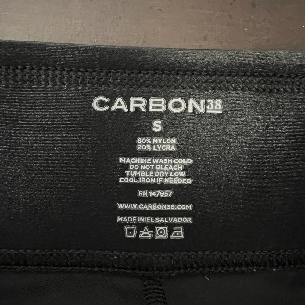 Carbon 38 Women's Size Small Takara Shine High Rise Waisted 7/8 Leggings‎ Black